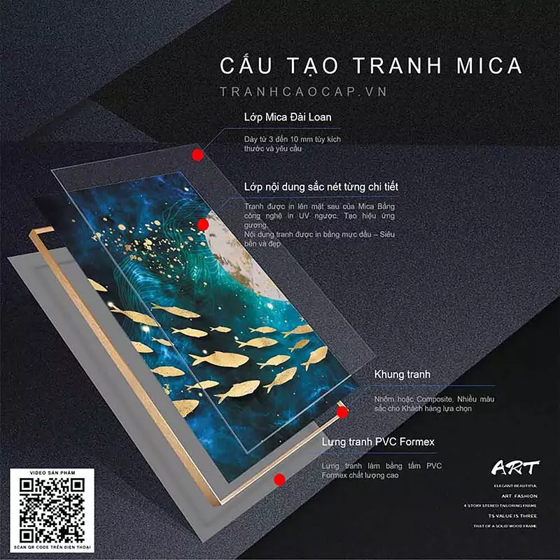Bức tranh Mica đơn giản 4