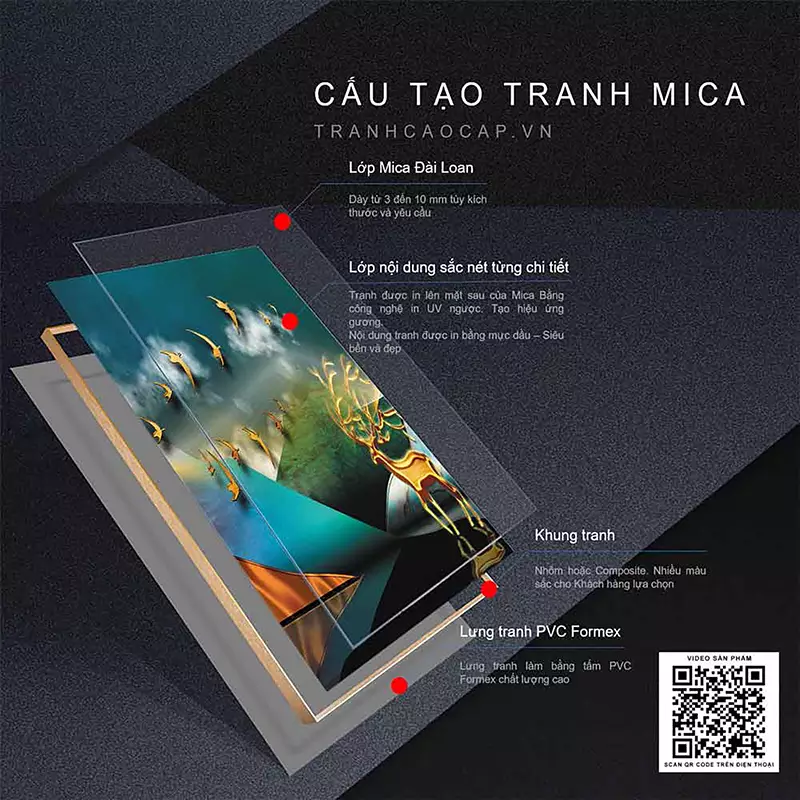 Bức tranh Mica AZ3-0349-MICA kiểu cách