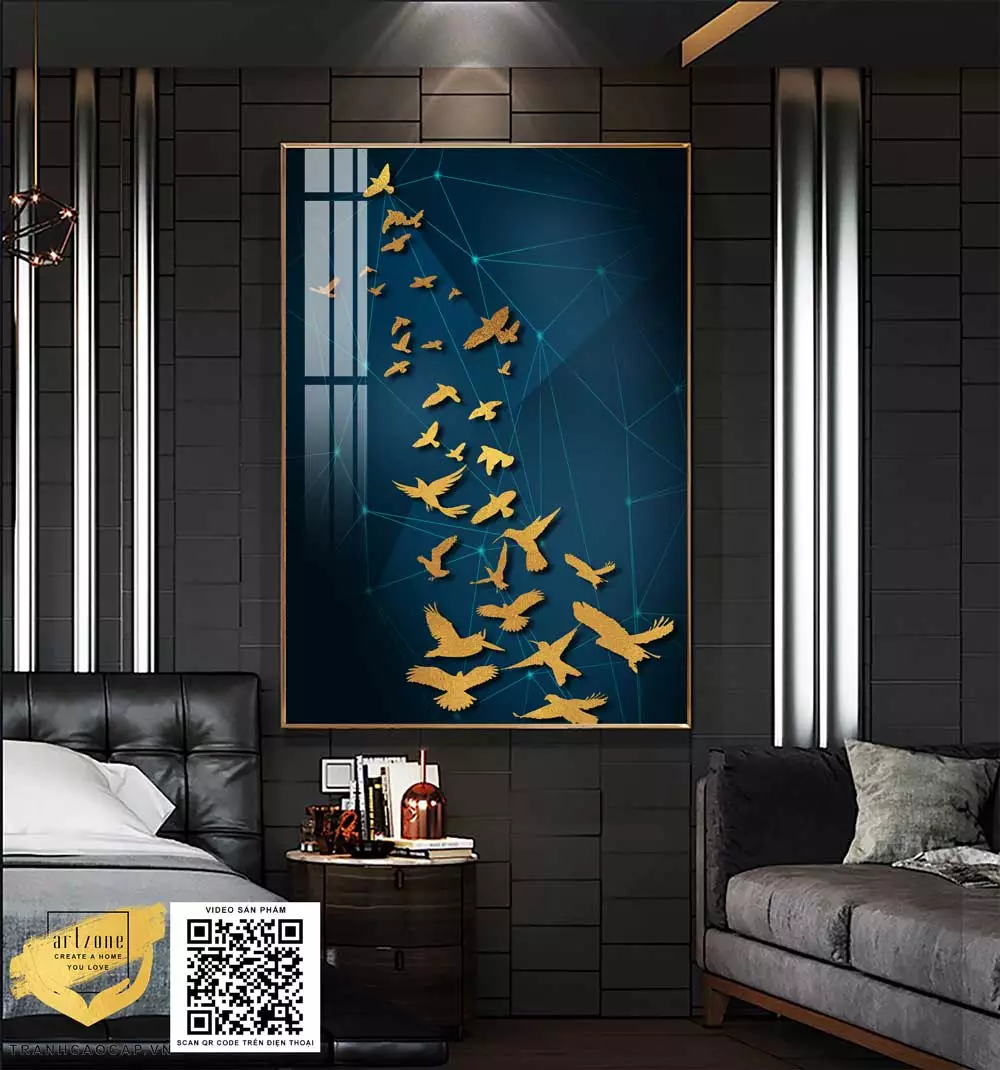 Lợi ích khi treo tranh chim di cư trong phòng khách