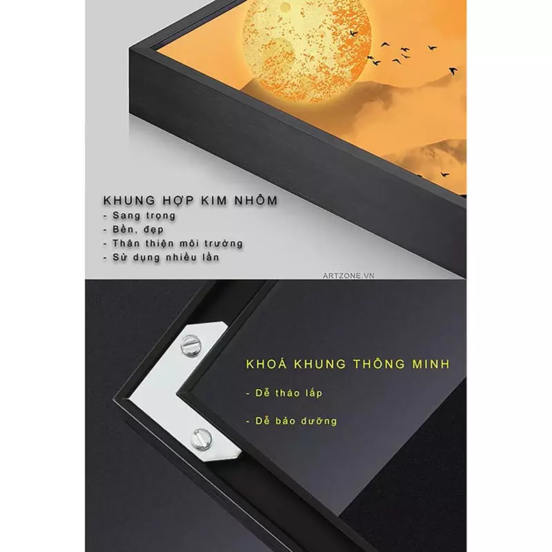 Mẫu tranh mica trang trí phòng khách