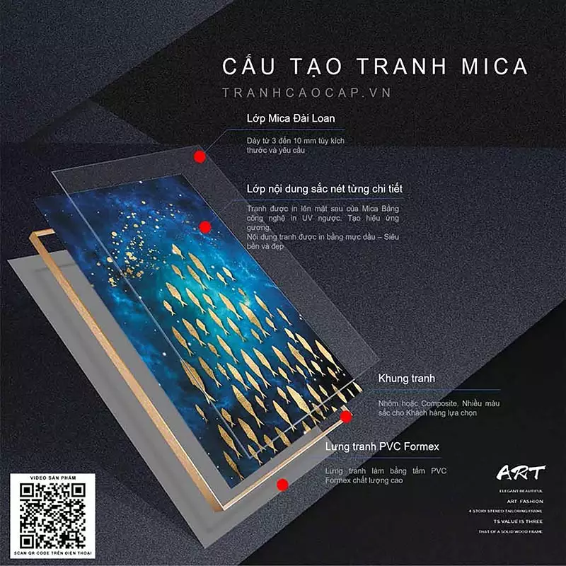 Không gian sống với tranh treo tường Mica