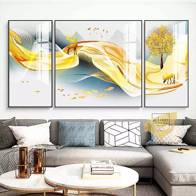 Chất liệu mica tạo nên vẻ đẹp sang trọng cho bức tranh