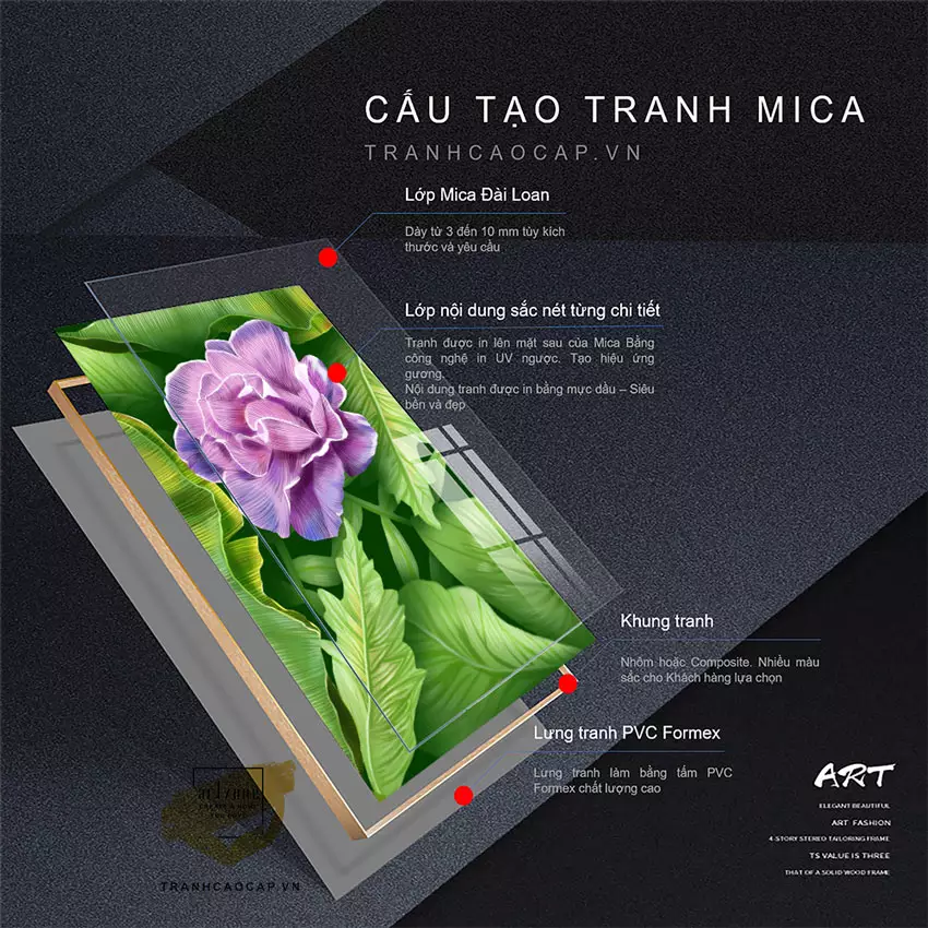 Tranh mica cho không gian phòng ngủ