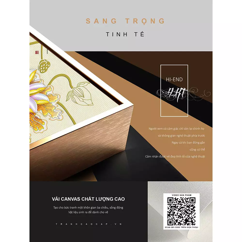 Tranh hoa lá mica cao cấp