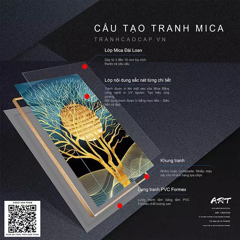 Bức tranh Mica nhẹ nhàng 4