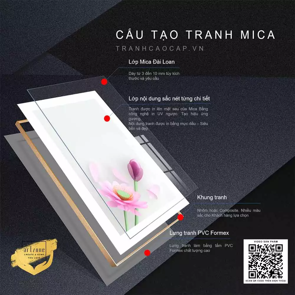 Bố cục tranh hài hòa với không gian nội thất