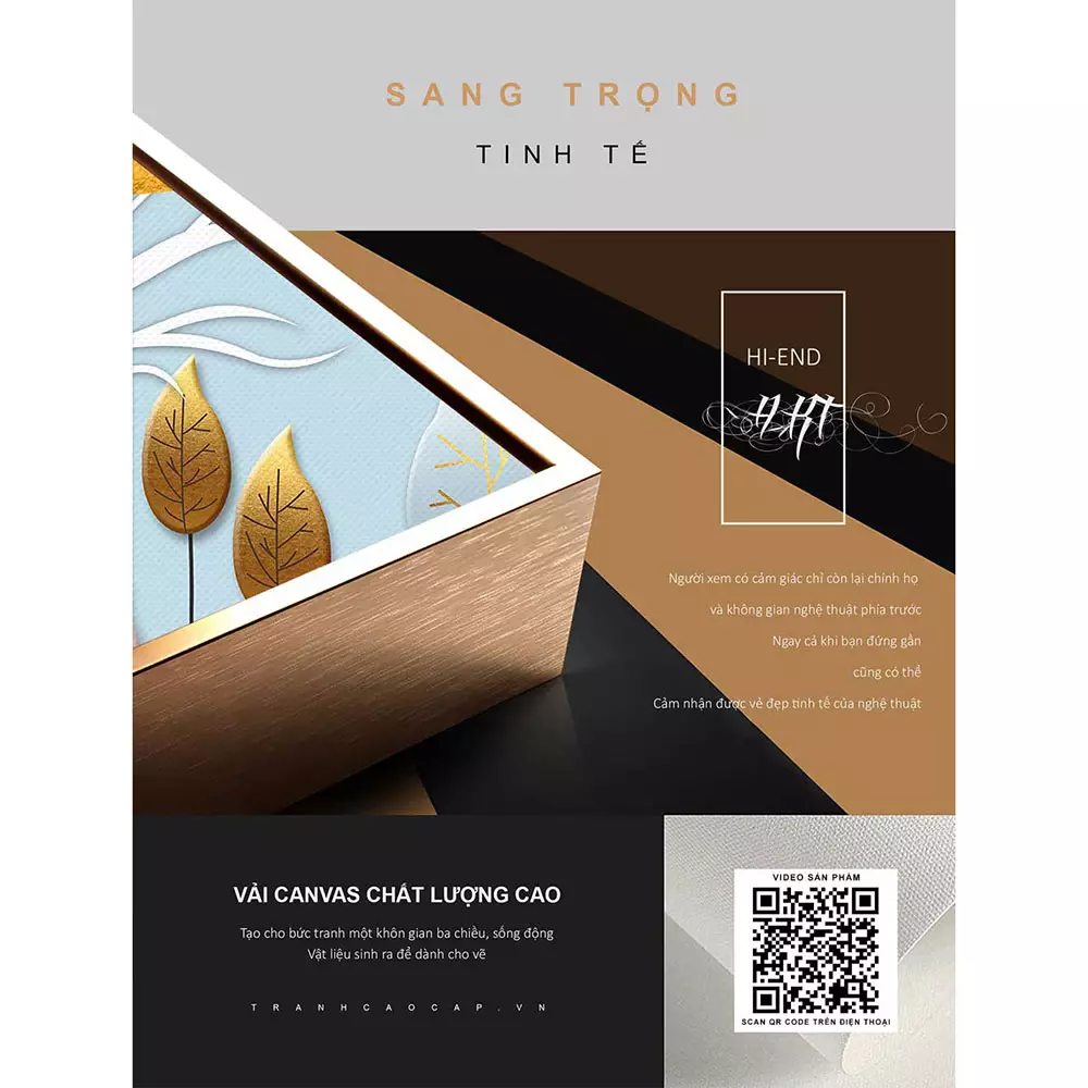 Tranh hoa lá mica cao cấp