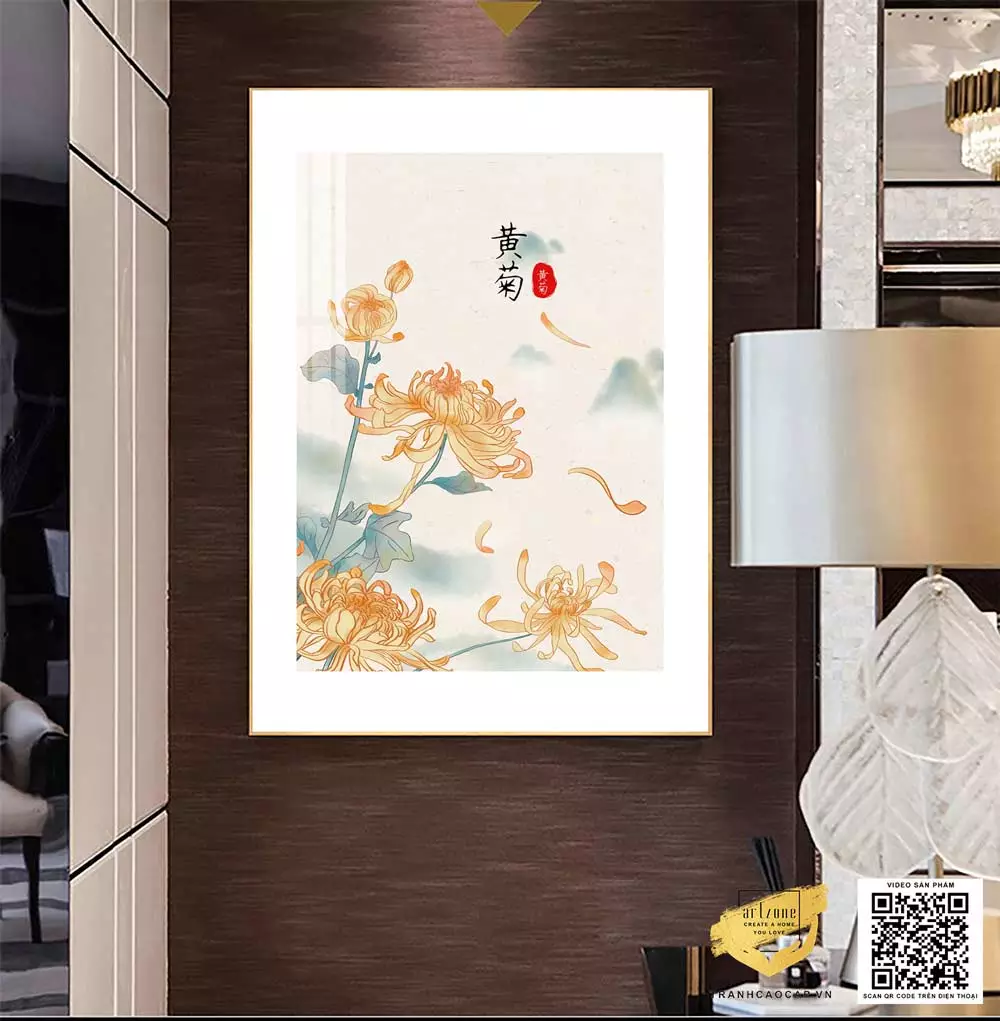Bức tranh Những Bông Hoa Cúc Dại Trong Gió