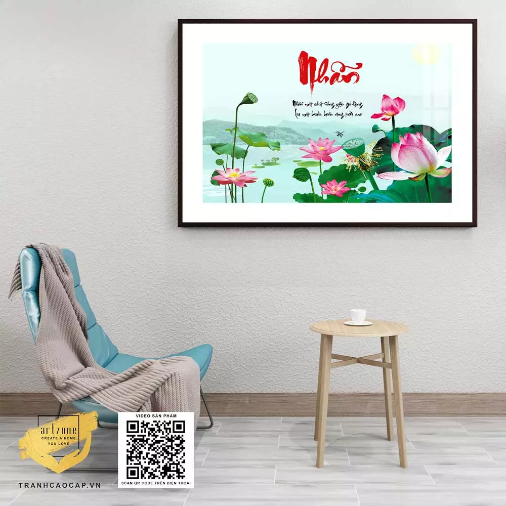 Tranh Mica treo tường phòng khách