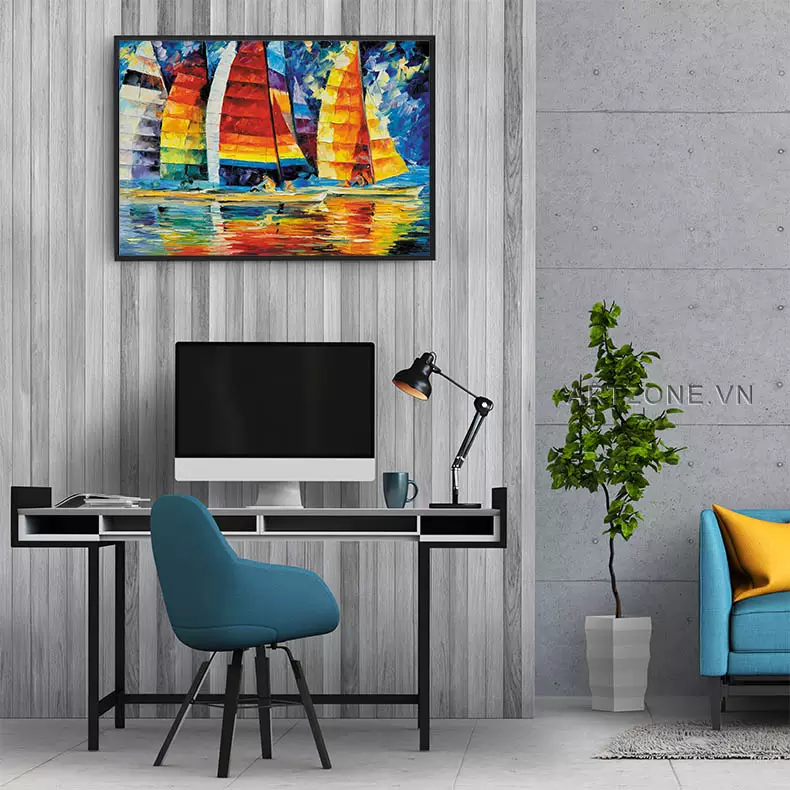 Chọn khung tranh nhôm hoặc composite để tăng vẻ hiện đại và tinh tế