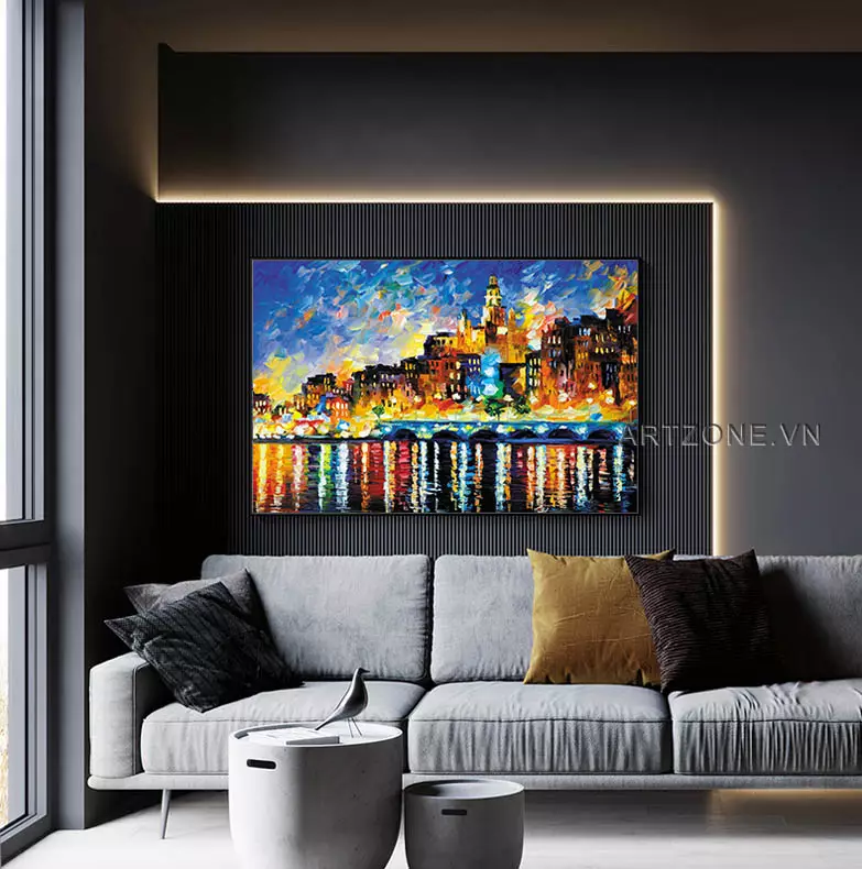 Tranh Bên Kia Hoàng Hôn phù hợp với nhiều không gian