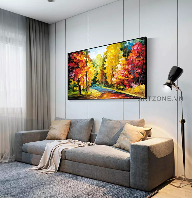 Kích thước tranh phù hợp với không gian