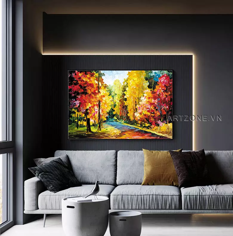 Tranh sơn dầu hiện đại Sắc Màu Ngày Bình Yên
