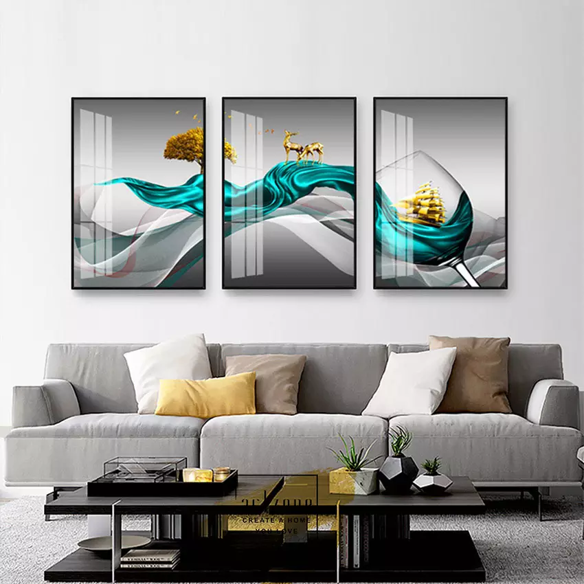 Tranh Mica Tĩnh Vật Hiện Đại Trang Trí Nhà Hàng - Mẫu Tranh AZ3-1136