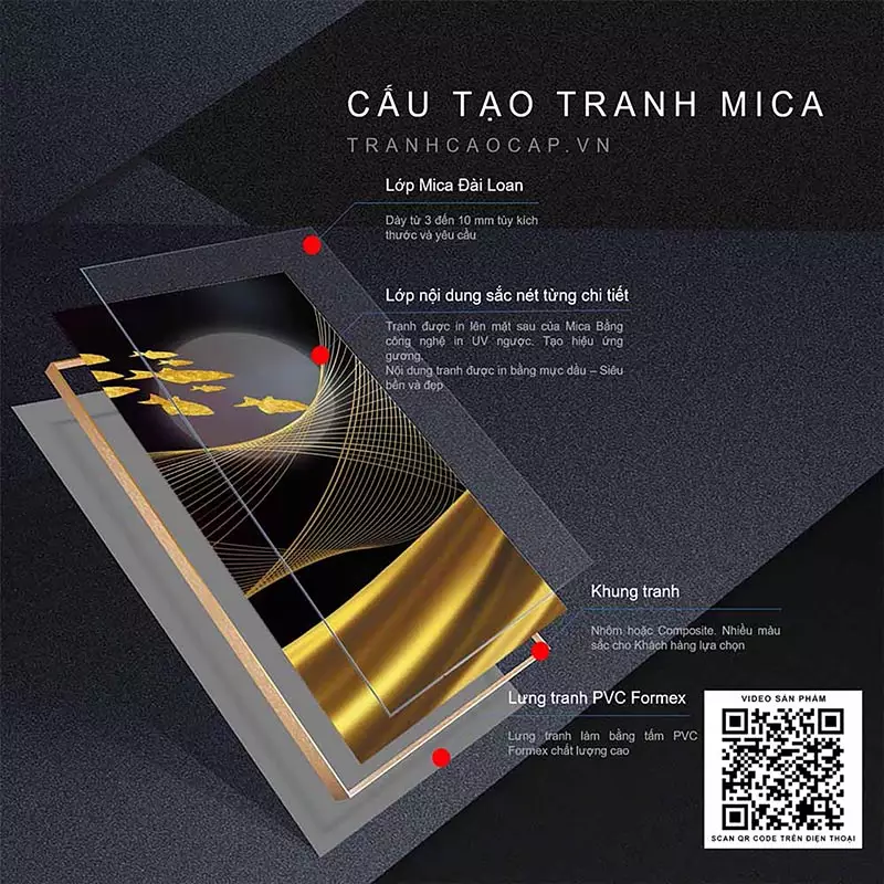 Thiết kế tranh Mica AZ3-0312 cho phòng khách