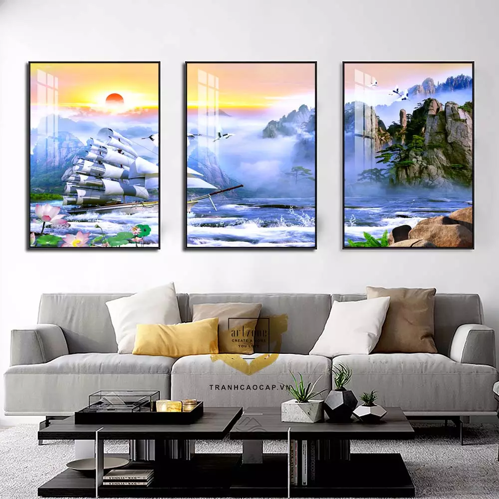 Bức tranh Mica cho phòng khách