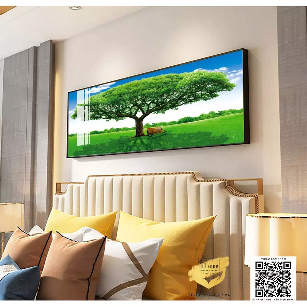 Lựa chọn kích thước tranh phù hợp với không gian phòng ngủ