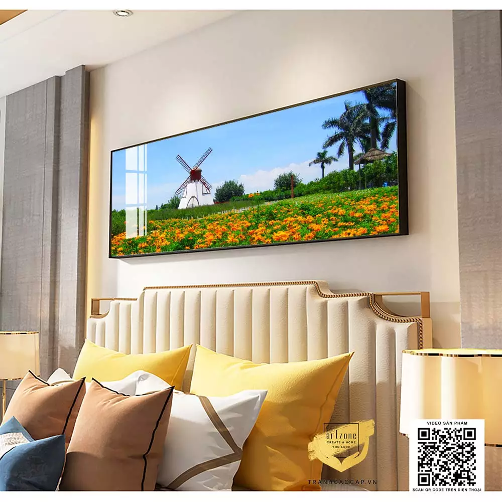 Chọn kích thước tranh phù hợp với không gian phòng ngủ