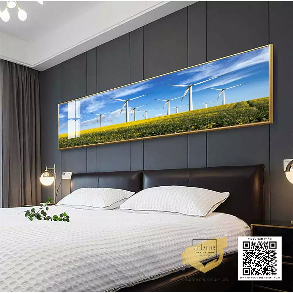 Tranh treo phòng ngủ khung tranh nhôm, composite chất liệu Mica AZ1-0636 Series