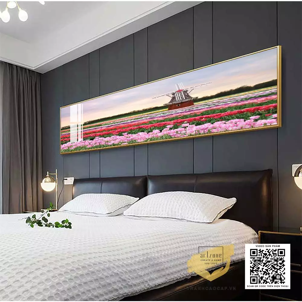 Tranh trang trí phòng ngủ phong cách hiện đại