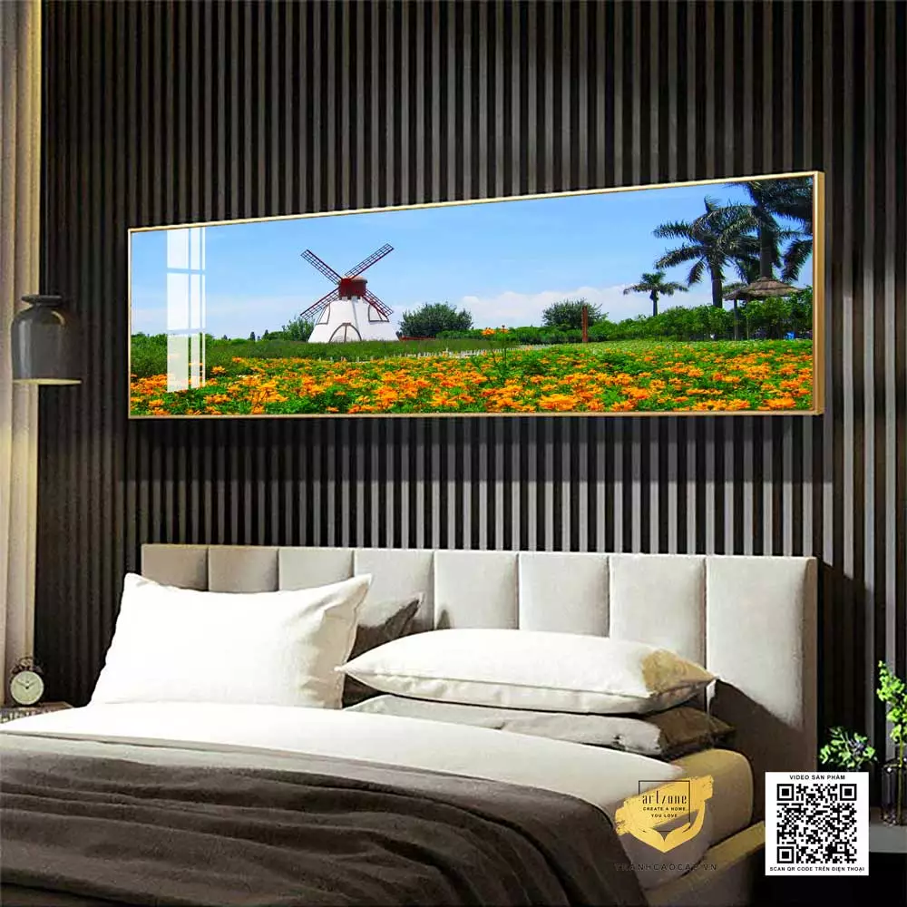 Kết hợp tranh với đồ nội thất tạo sự hài hòa cho không gian