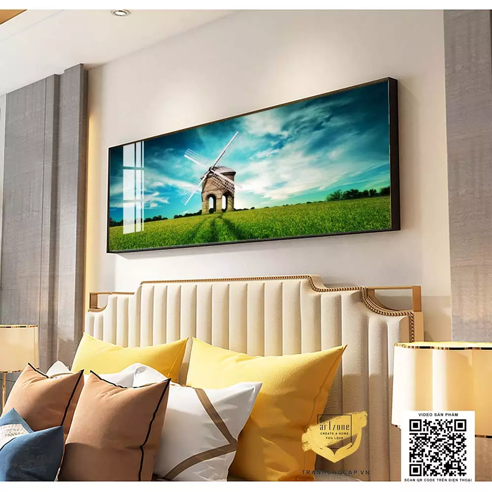 Sự tĩnh lặng của đồng quê và chuyển động của cối xay gió