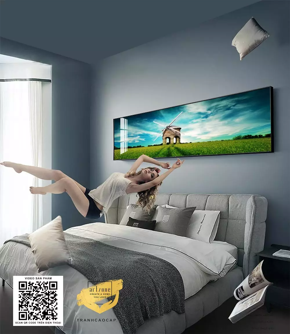 Cách treo tranh phòng ngủ hợp lý