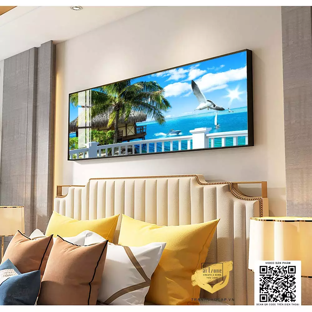 Chọn kích thước tranh phù hợp với không gian phòng ngủ