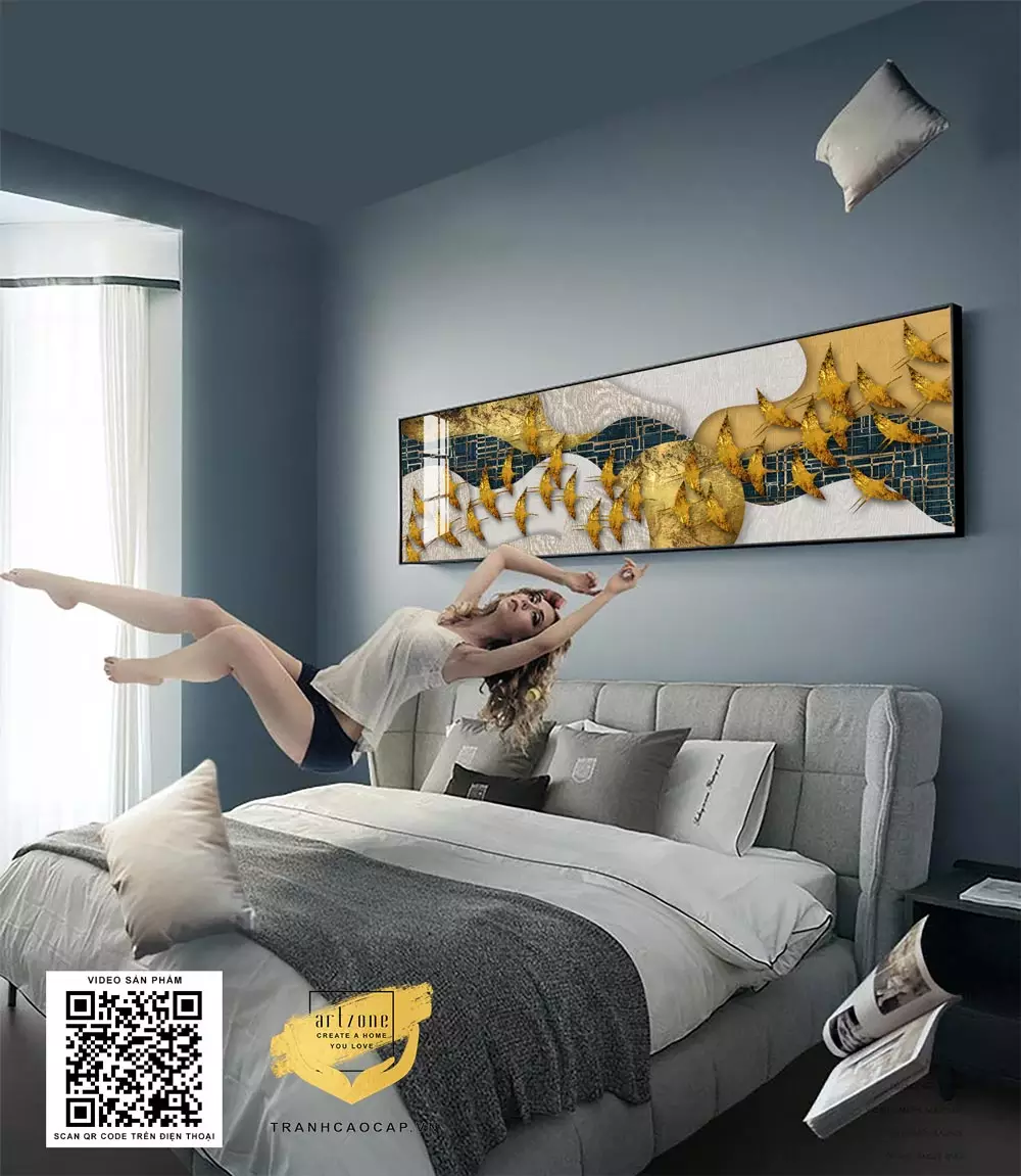 Tranh chim bay về tổ mang đến sự bình yên và sum vầy