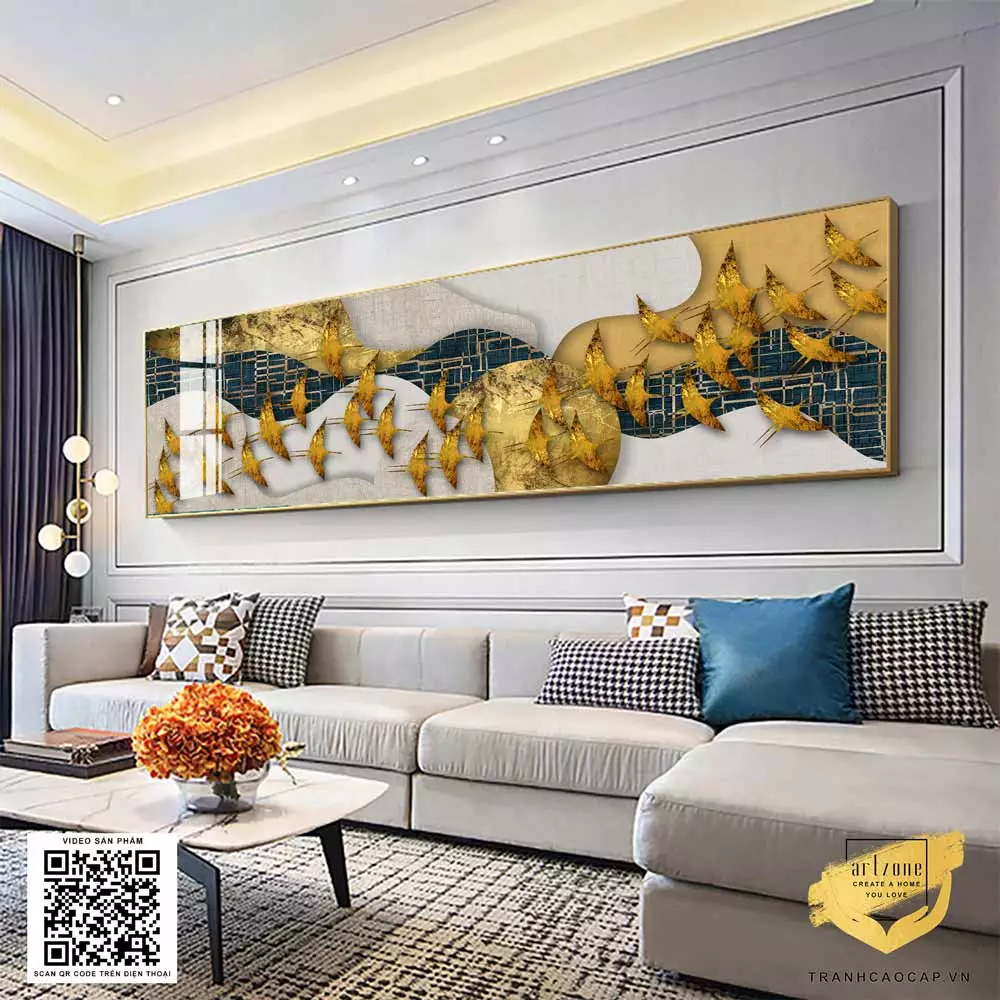 Tận hưởng không gian thư giãn với tranh chim bay