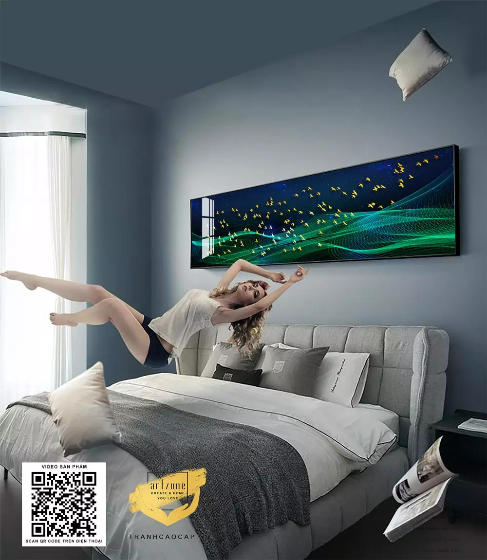 Tranh Mica Chuồn Chuồn Bay Về Tổ Trong Đêm AZ1-0736-MICA
