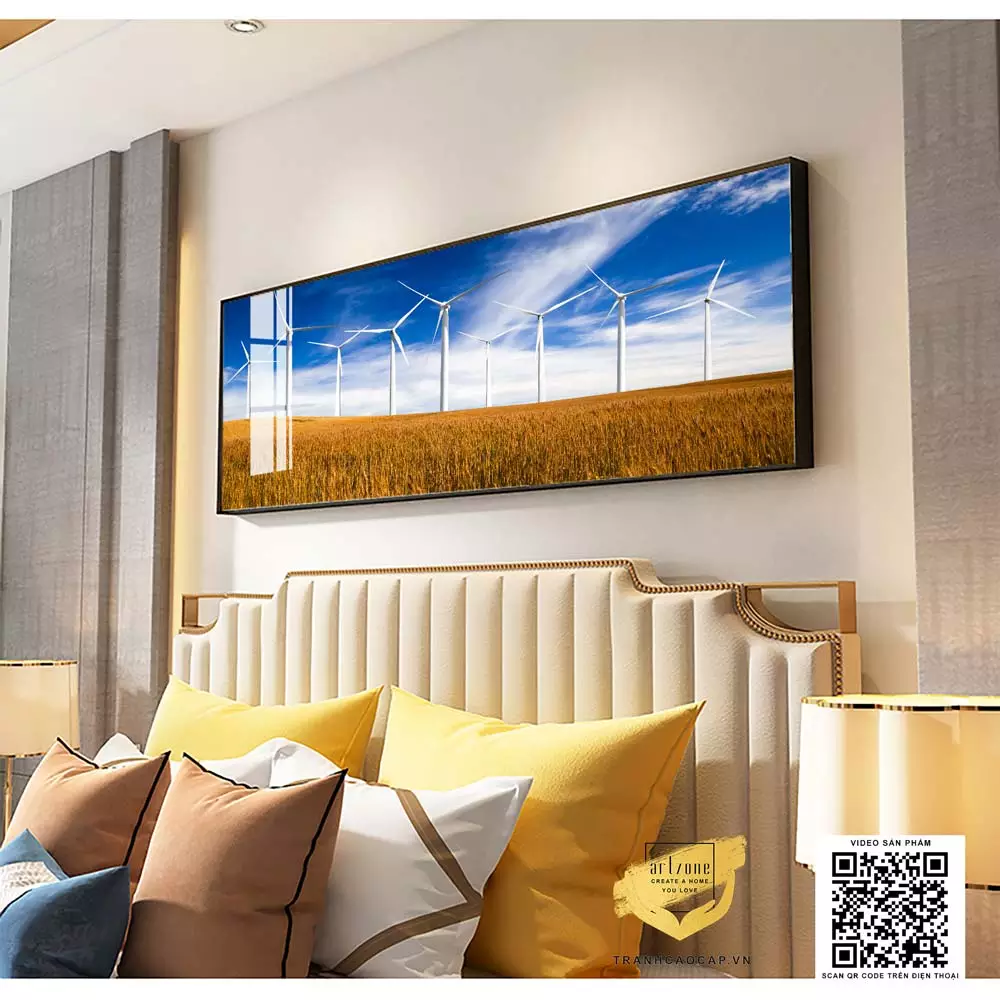 Bức tranh Phong cảnh cõi xa gió giữa cánh đồng hoang