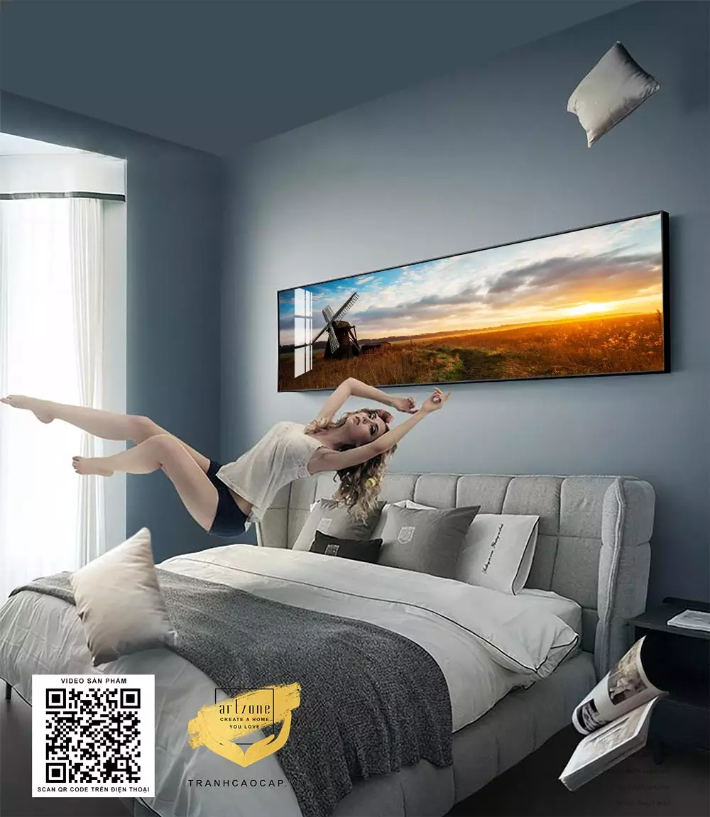 Vị trí treo tranh ngang tầm mắt