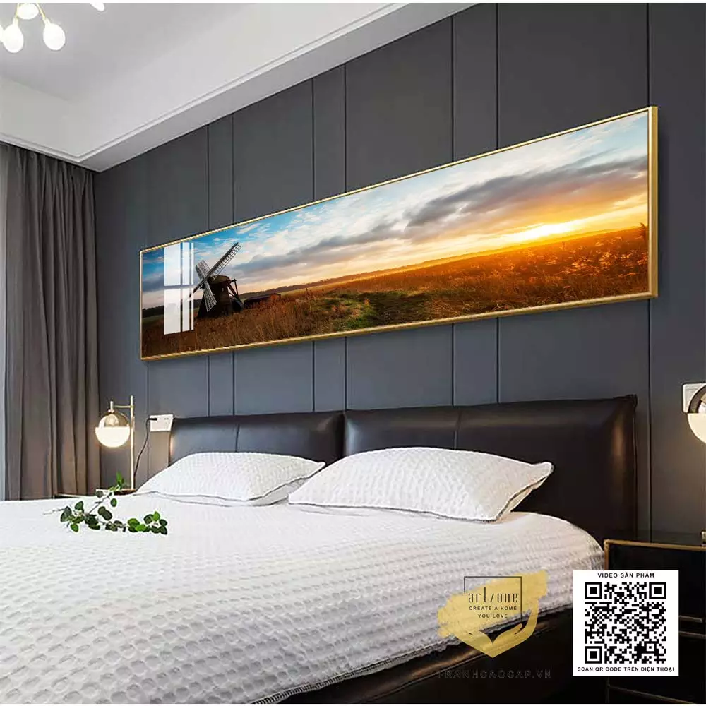 Tranh phong cảnh treo phòng ngủ hợp phong thủy