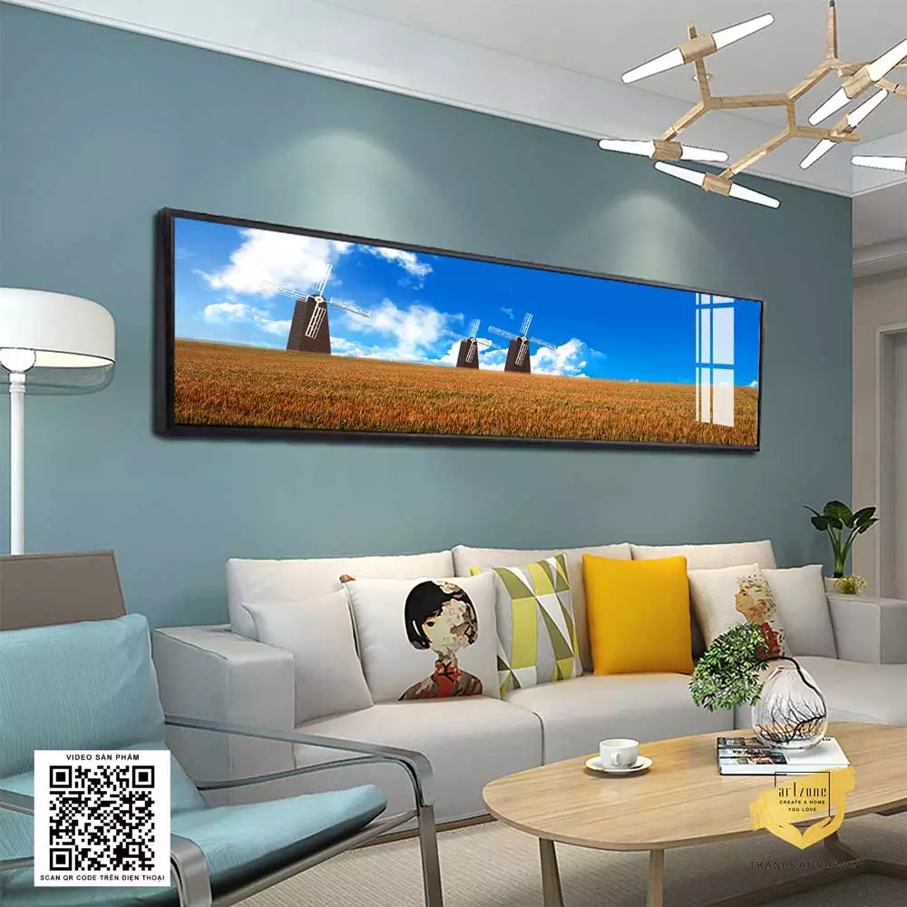 Bức tranh Phong Cảnh Cõi Xa Gió Giữa Cánh Đồng Hoang - Lựa chọn hoàn hảo cho phòng ngủ