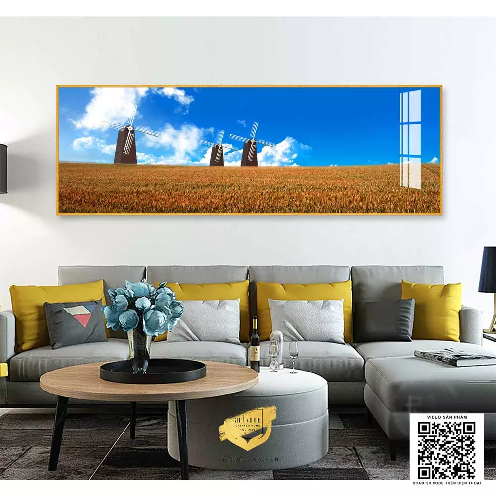 Đắm chìm trong vẻ đẹp của thiên nhiên với bức tranh Phong Cảnh Cõi Xa Gió Giữa Cánh Đồng Hoang