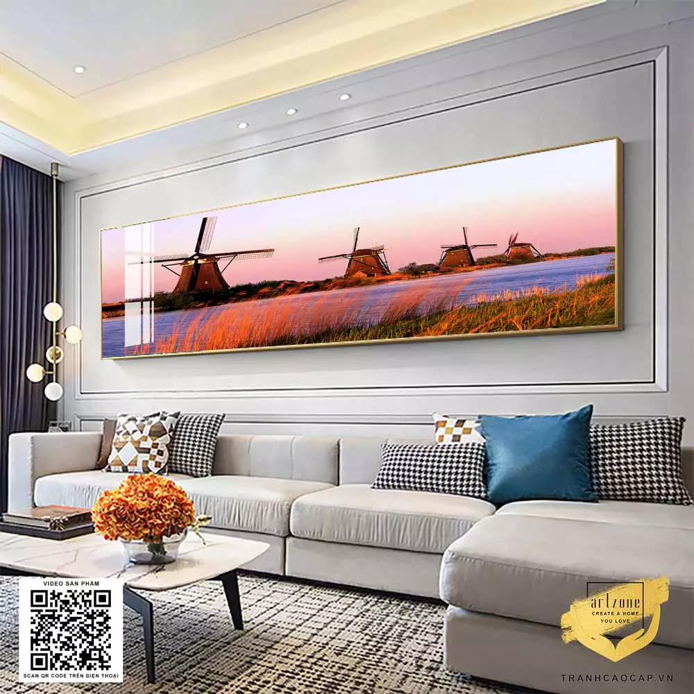 Phòng ngủ đẹp với tranh treo tường
