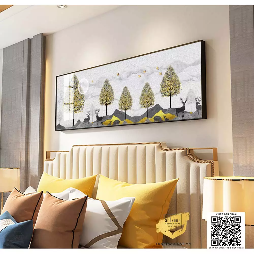Chọn kích thước tranh phù hợp với không gian phòng ngủ