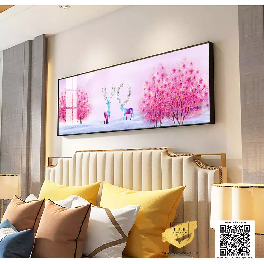 Kích thước tranh treo phòng ngủ