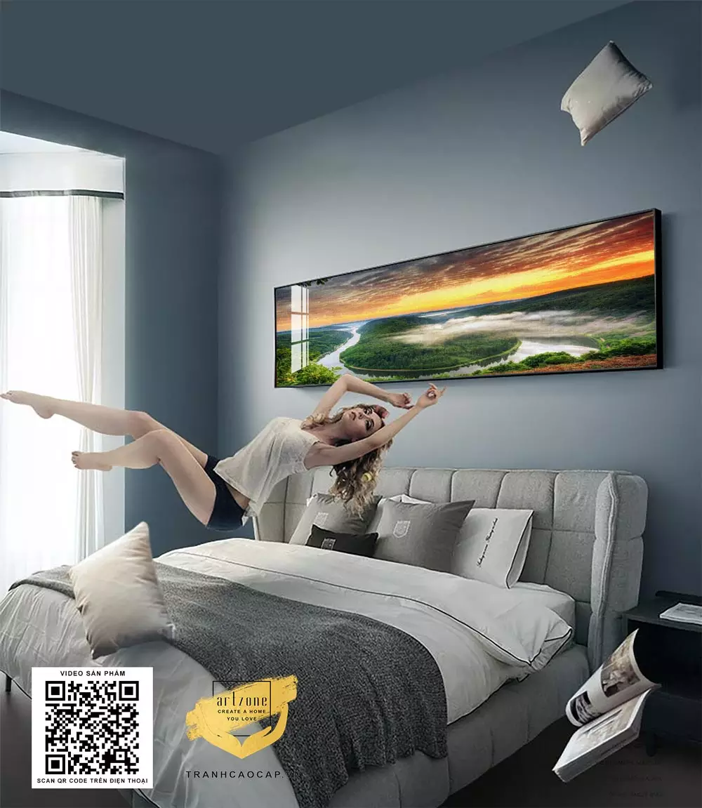 Ánh sáng làm nổi bật vẻ đẹp của bức tranh