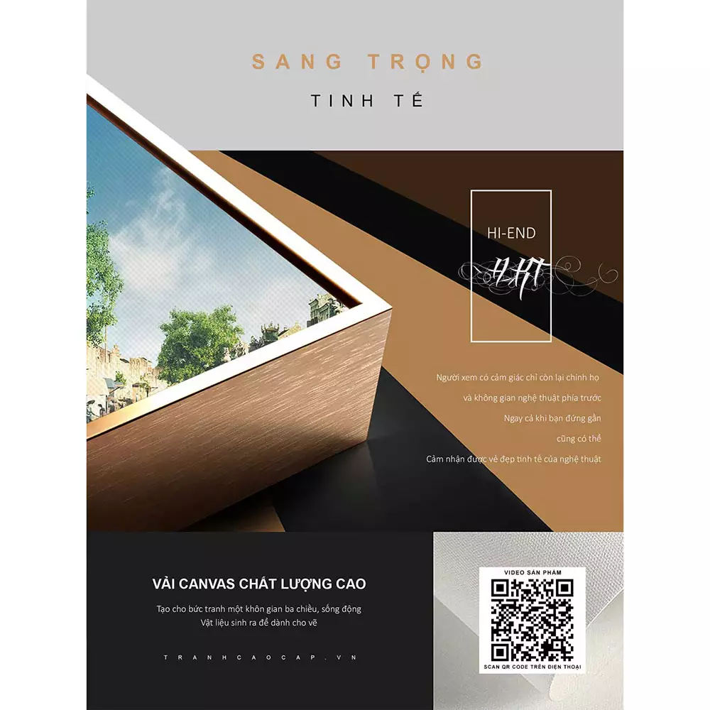 Tranh phong cảnh Hà Nội xưa - Vẻ đẹp cổ kính và bình dị
