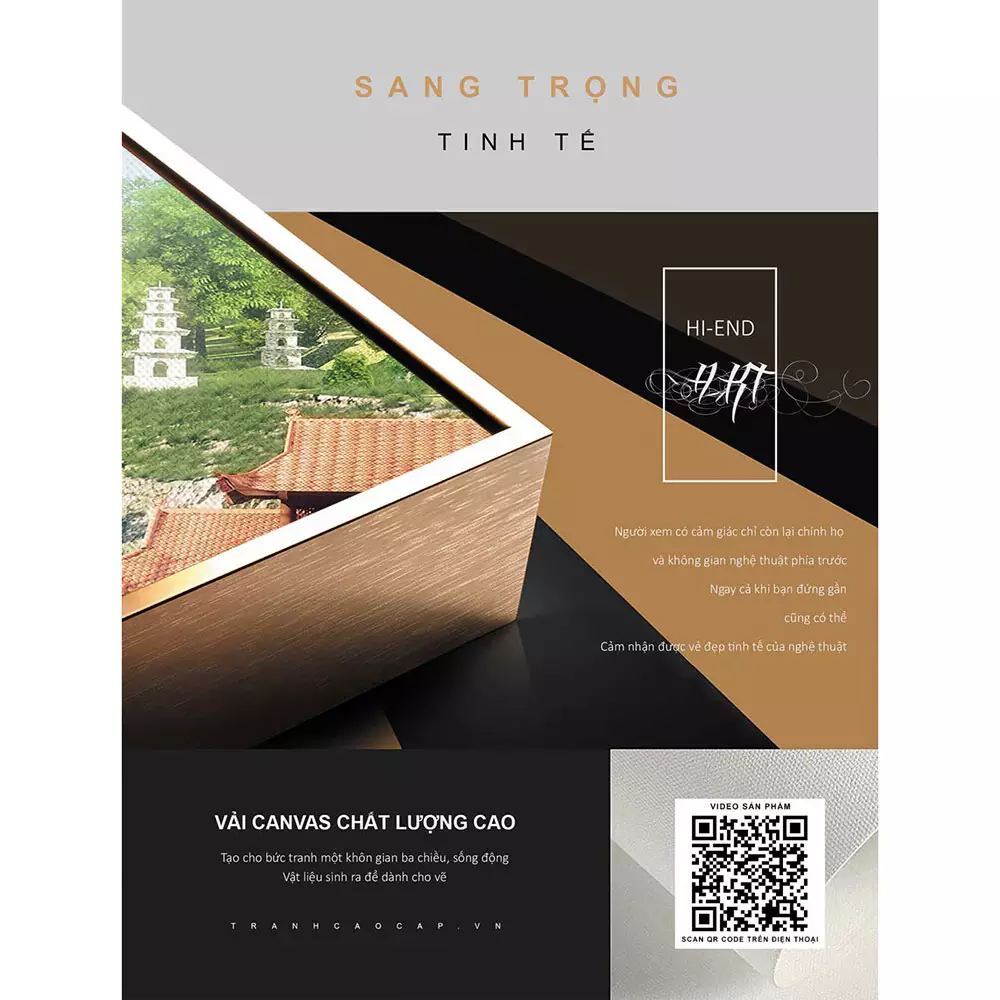 Tranh Hà Nội xưa AZ1-0962-MICA với khung cảnh phố cổ