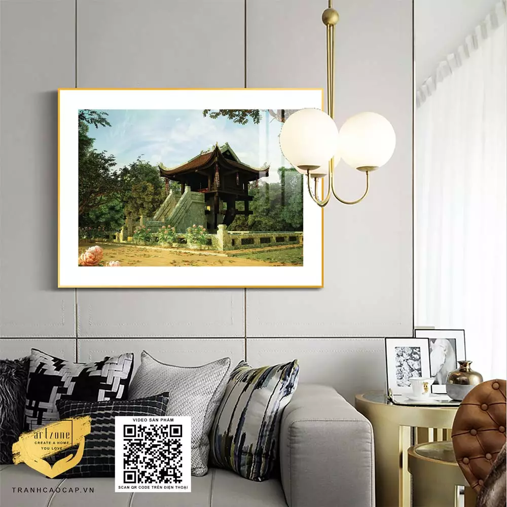 Bức tranh Hà Nội xưa với ánh sáng vàng ấm áp