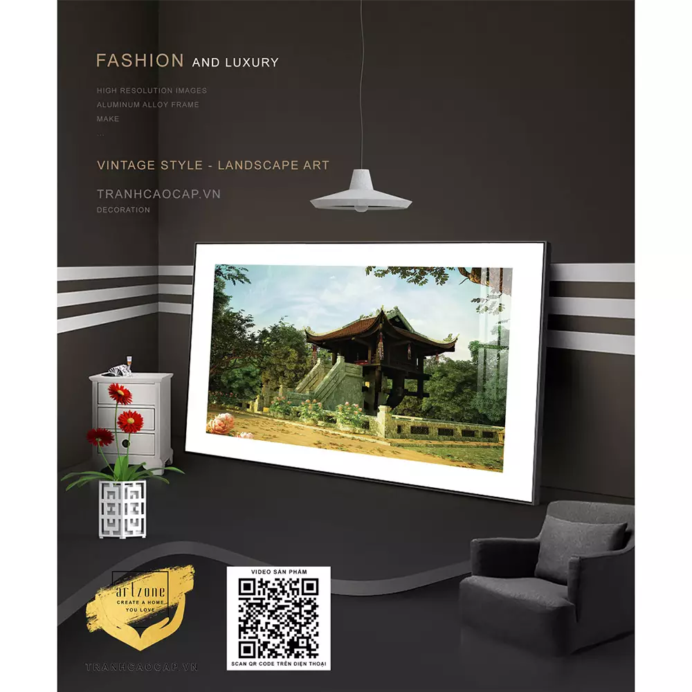 Tranh Hà Nội xưa chất liệu Mica cao cấp