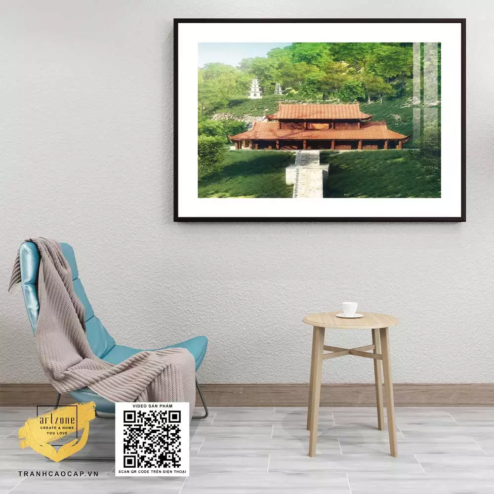 Tranh Hà Nội xưa với kích thước lớn, phù hợp với không gian rộng