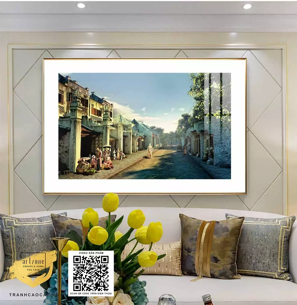 Sự hài hòa giữa màu sắc tranh và nội thất Sự hài hòa giữa màu sắc tranh và nội thất