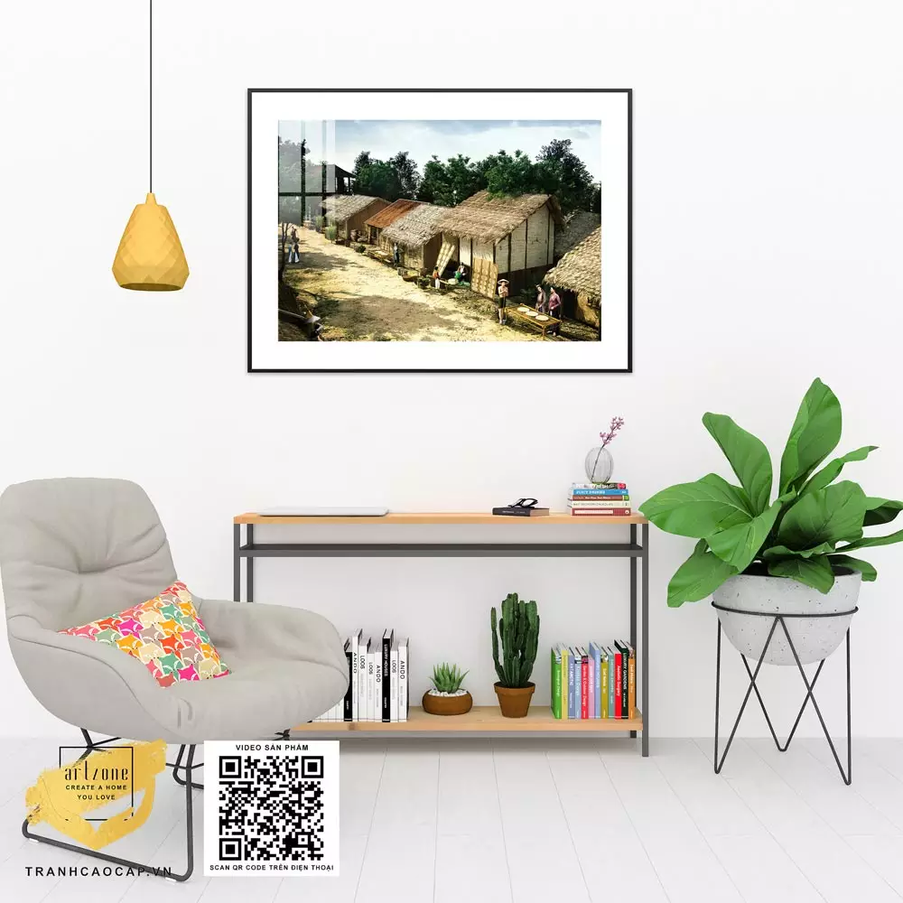 Bức tranh Hà Nội xưa mã AZ1-0955-MICA