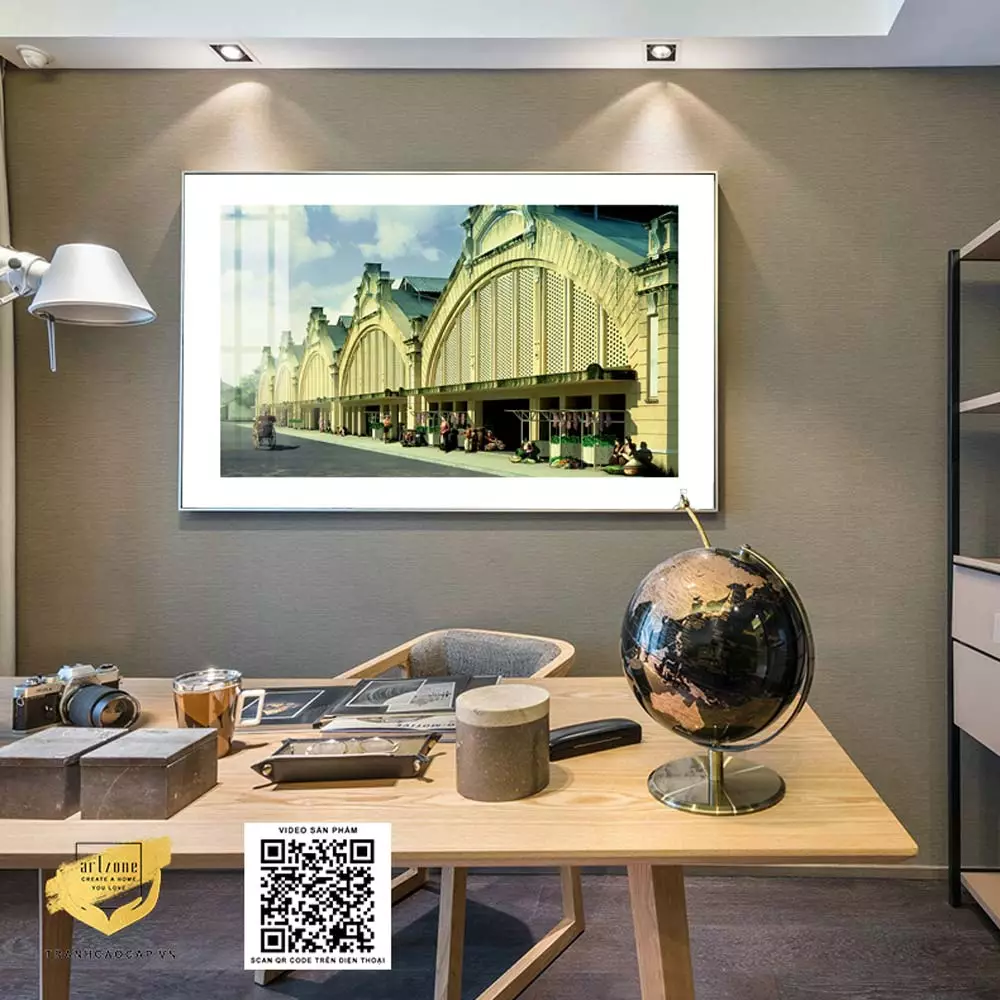 Tranh Hà Nội xưa trong không gian phòng khách