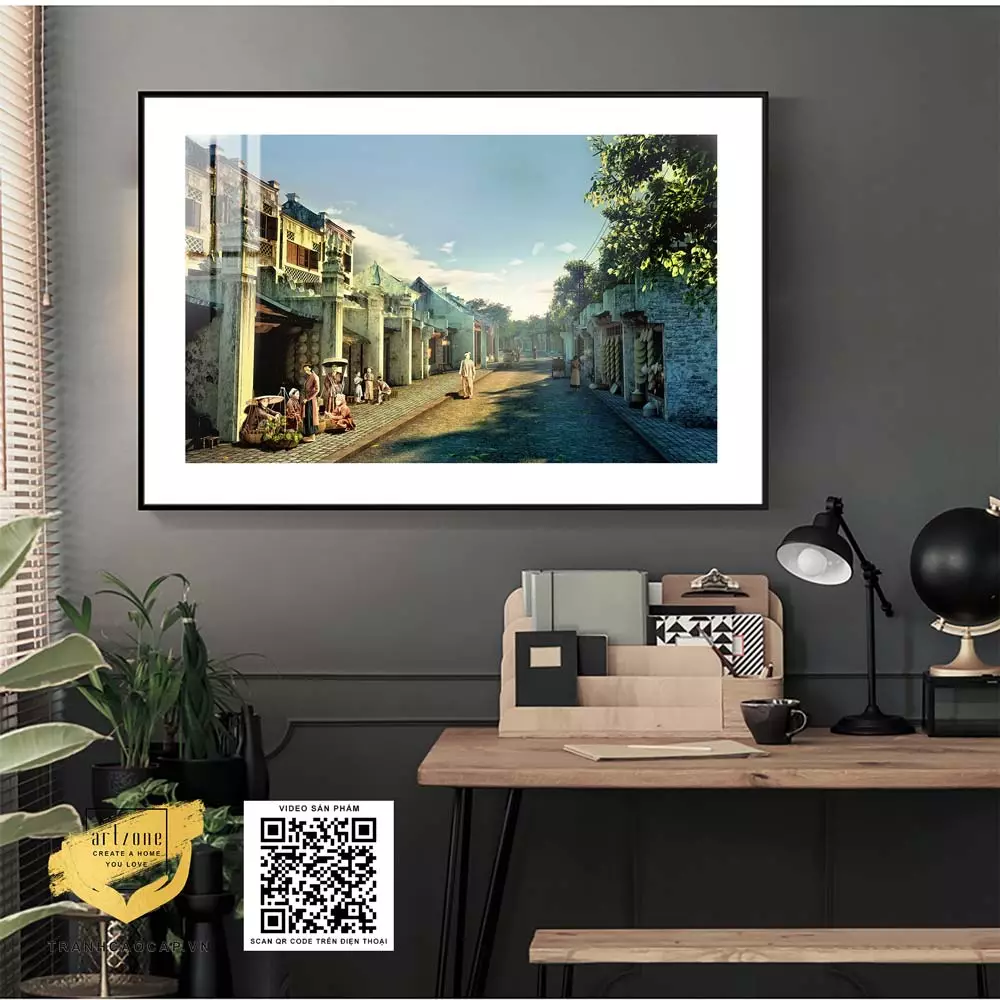 Tranh Hà Nội xưa làm quà tặng Tranh Hà Nội xưa làm quà tặng