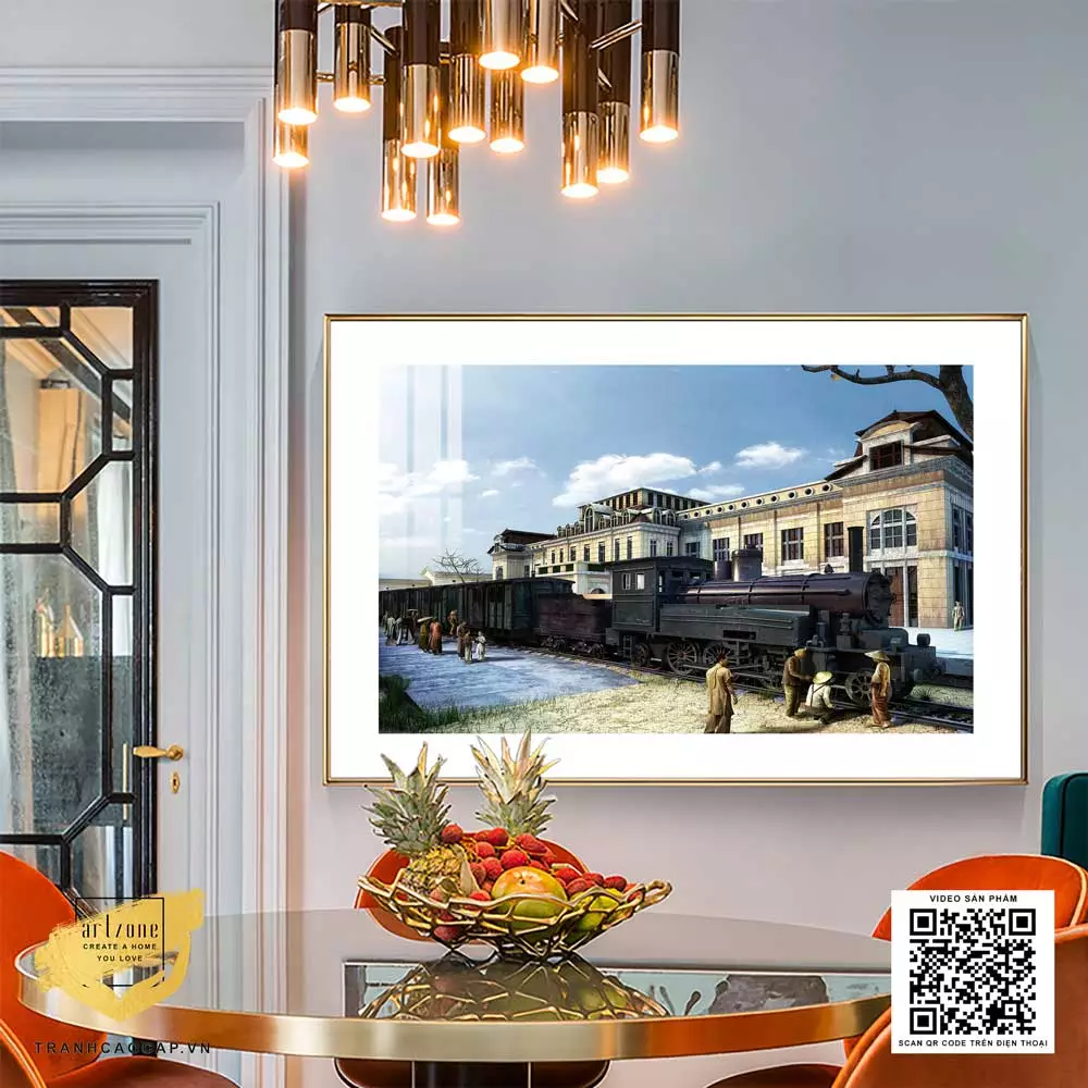 Tranh Hà Nội Xưa điểm nhấn cho không gian